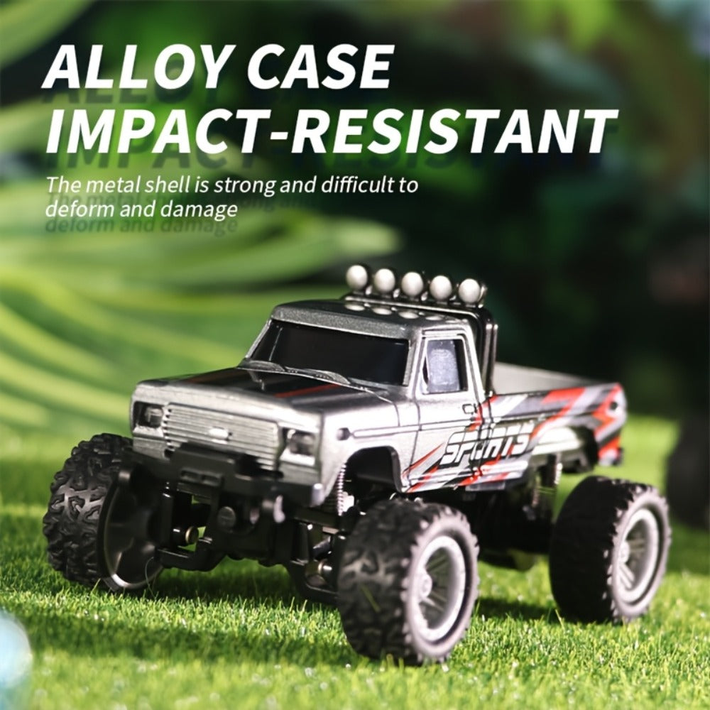 Mini RC Monster Truck 1:64 Scale with Matching Trailer, 2.4GHz Controller, LED Details and Three Color Options — image 9