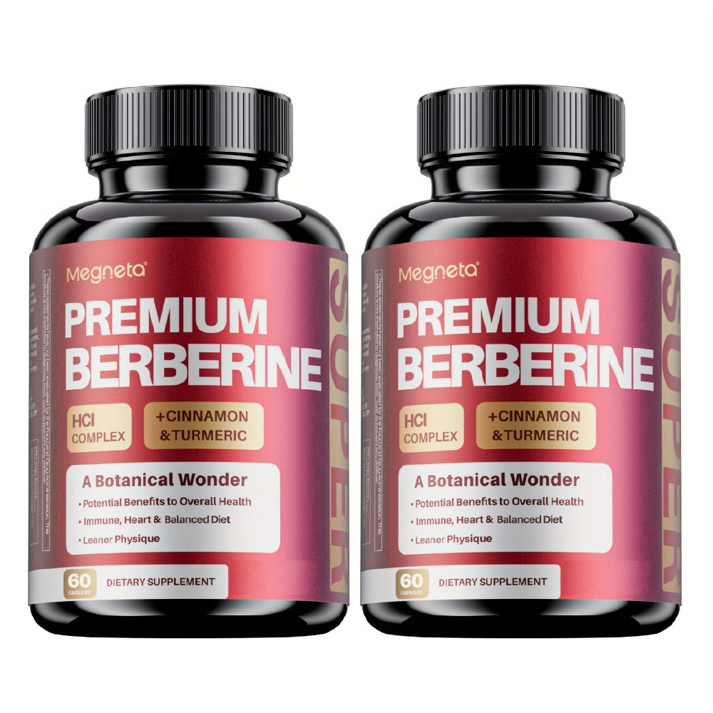 Berberine with Ceylon Cinnamon, Turmeric & Black Pepper, Premium Blood Sugar Support, Vascular Health & Digestive Wellness Ca