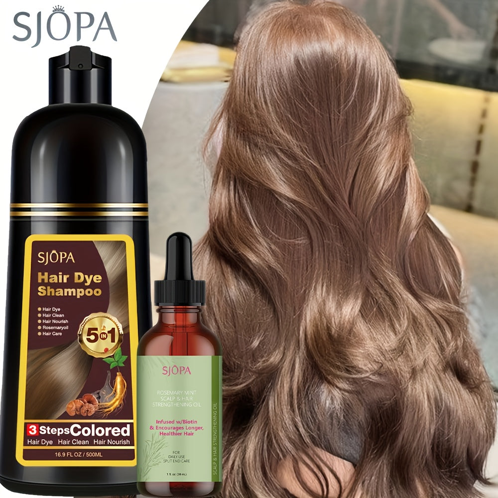 Natural Hair Dye Shampoo Kit 3-in-1 with Rosemary Oil & Squalane, Plant-Based Gray Hair Coverage — image 19