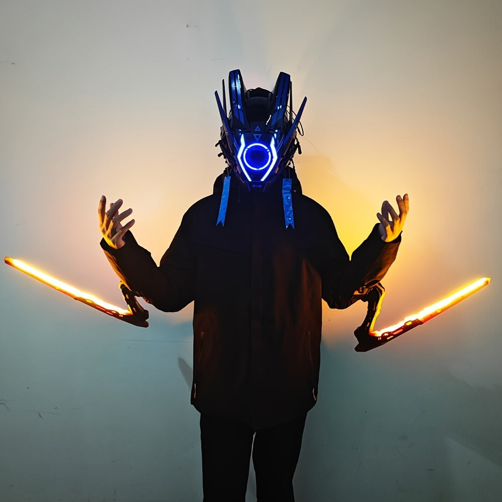 LED Mantis Knife Cyberpunk Light Up Acrylic Prop, Luminous Blade for Halloween Costume Cosplay Sci-Fi Role Play Party — image