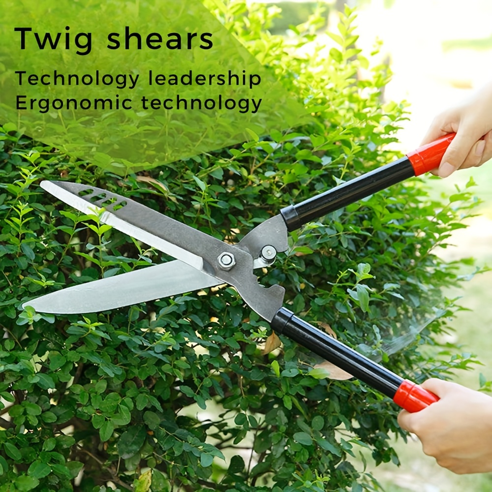 Long-Handle Hedge and Twig Shears, 20.4 Inches Overall with 10.8-Inch Blades and Red Grip Ends — image 5