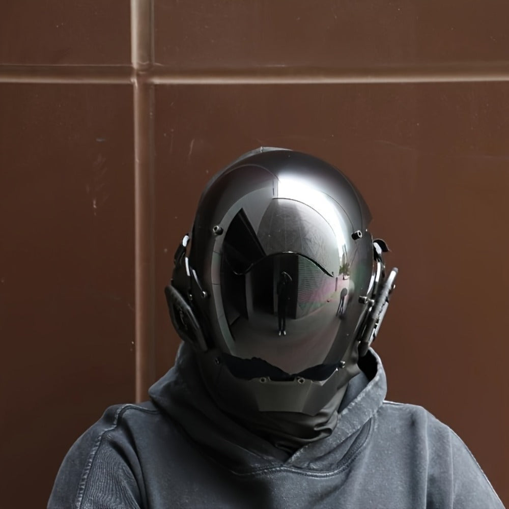 Cyberpunk Mask in a Reflective Design with Adjustable Rear Straps — image 6