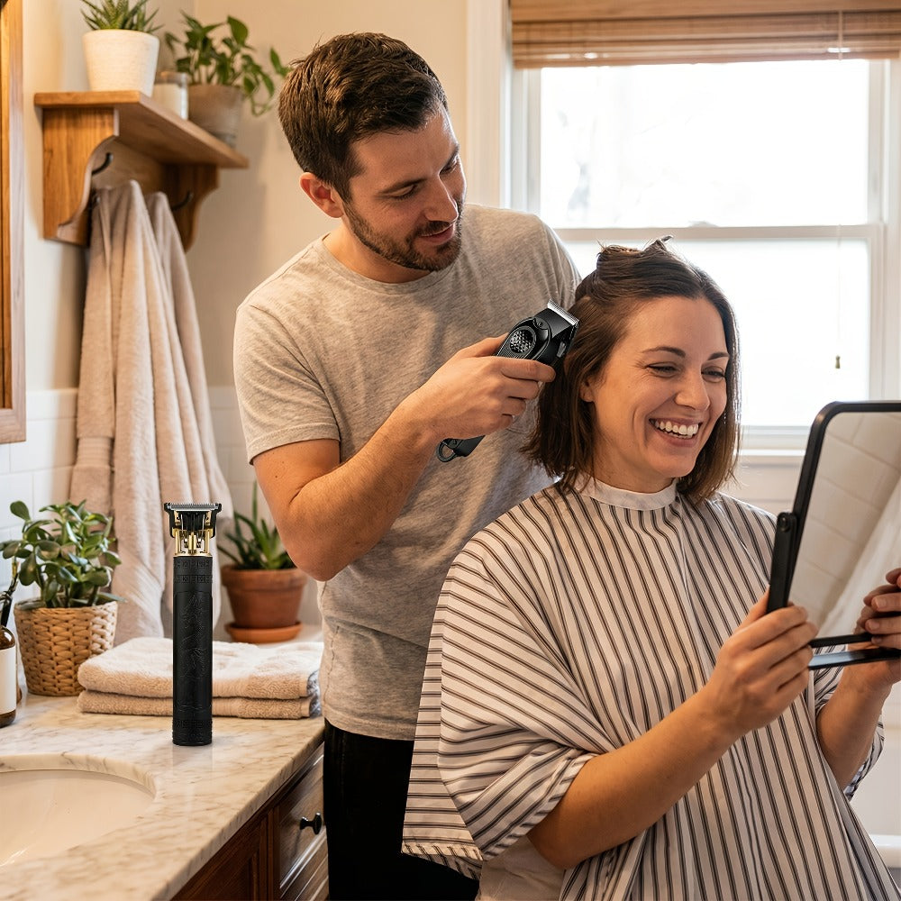 2-Piece Hair Clipper Set with Full-Size Clipper, Detail Trimmer, Guide Combs and USB Charging Accessories — image 13