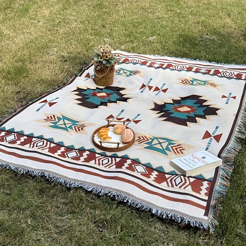 Picnic Blanket Bohemian | Camping Mat Tablecloth Sofa Blanket Indoor Outdoor Universal Carpet — image 15