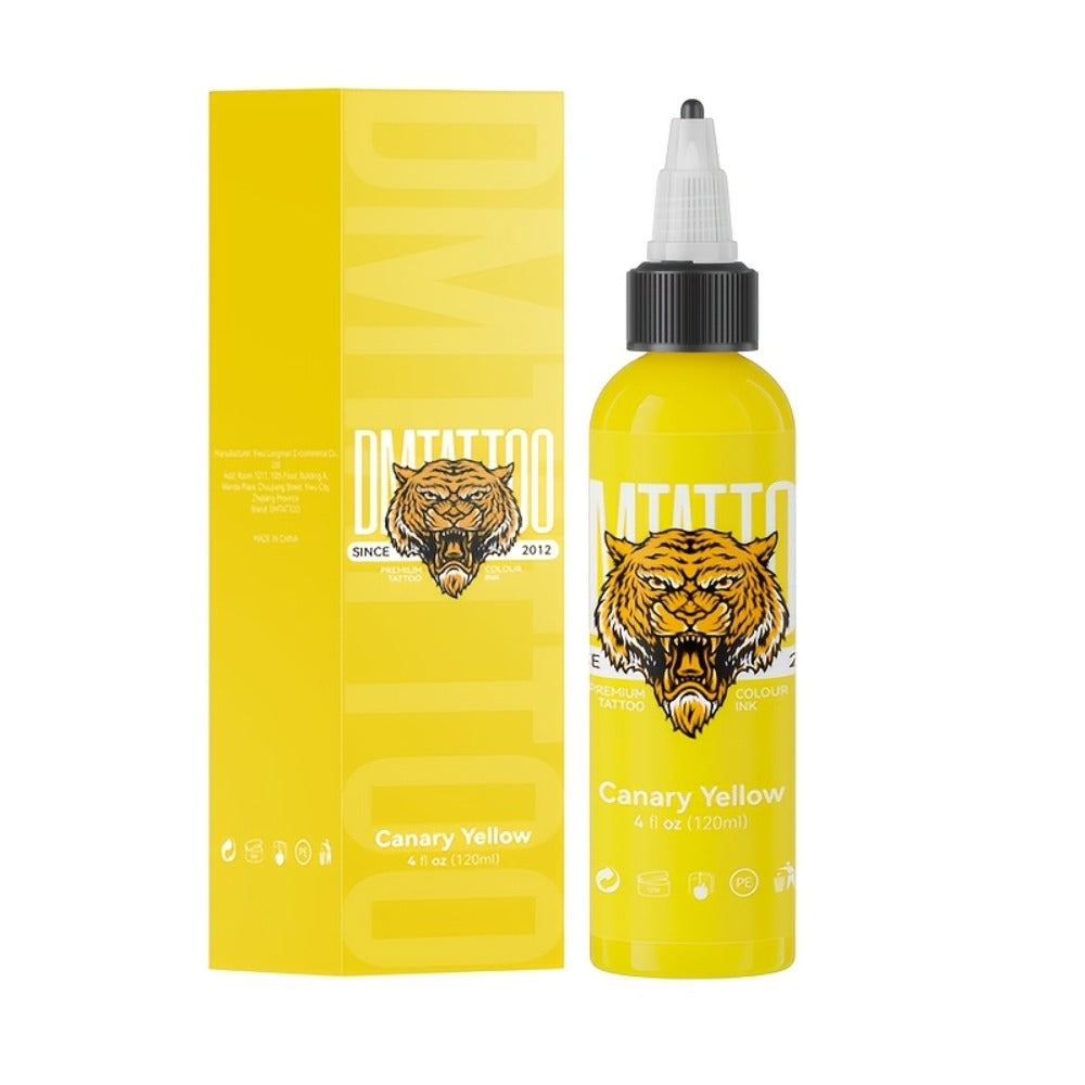 Tattoo Ink DMTATTOO Advanced 4.06oz 120ml Single-Bottle Options in Seven Solid Colors with Item-Specific Color, Capacity and 