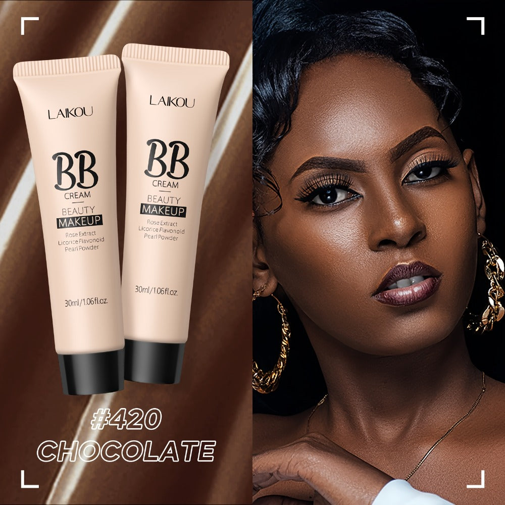 BB Cream 2 Pcs Set Waterproof, Pore-Minimizing Full Coverage Foundation with Blemish Concealer & Glycerin Hydration — image 1