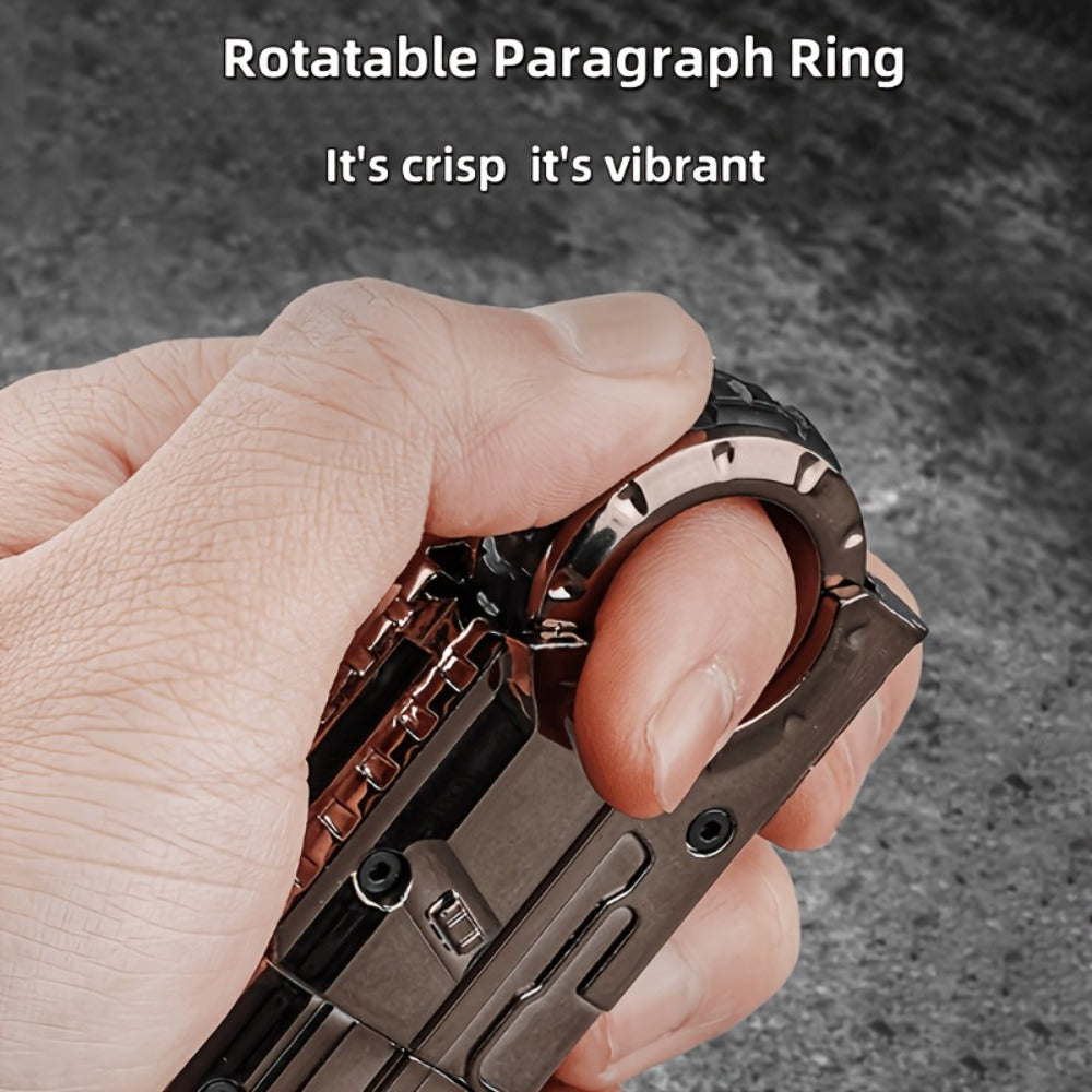 Alloy Finger Pistol Fidget Toy, One-Touch Cartridge Ejecting Stress Desk Toy, Cool EDC Novelty Gift for Adults Men Teens — im