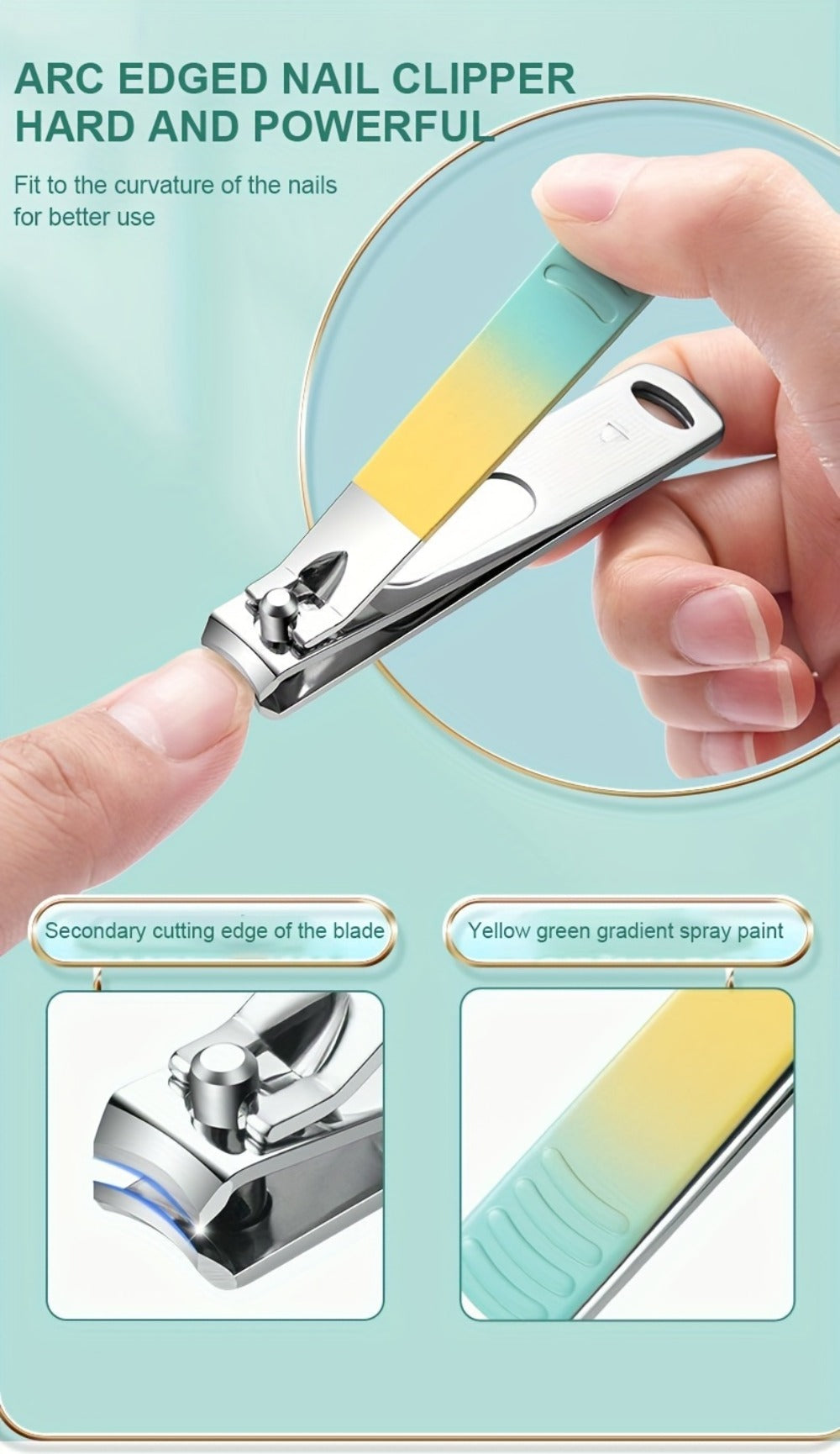 Eighteen-Piece Manicure and Pedicure Kit with Gradient Case, Clippers, Scissors, Files and Pushers — image 9