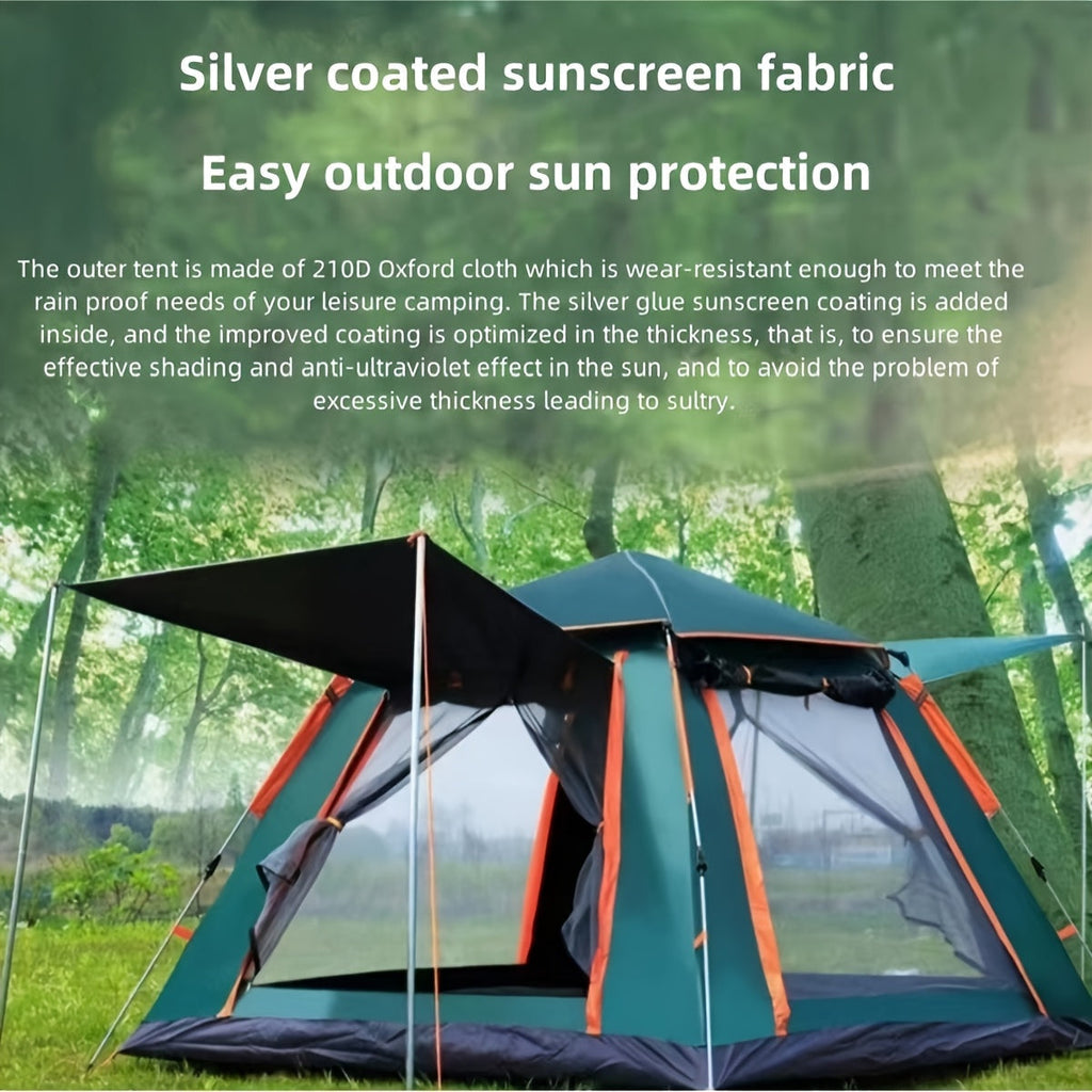 Four-Sided Beach Tent with Five Windows, 240 x 240 x 154 cm Size and Two Green Checkout Options — image 2