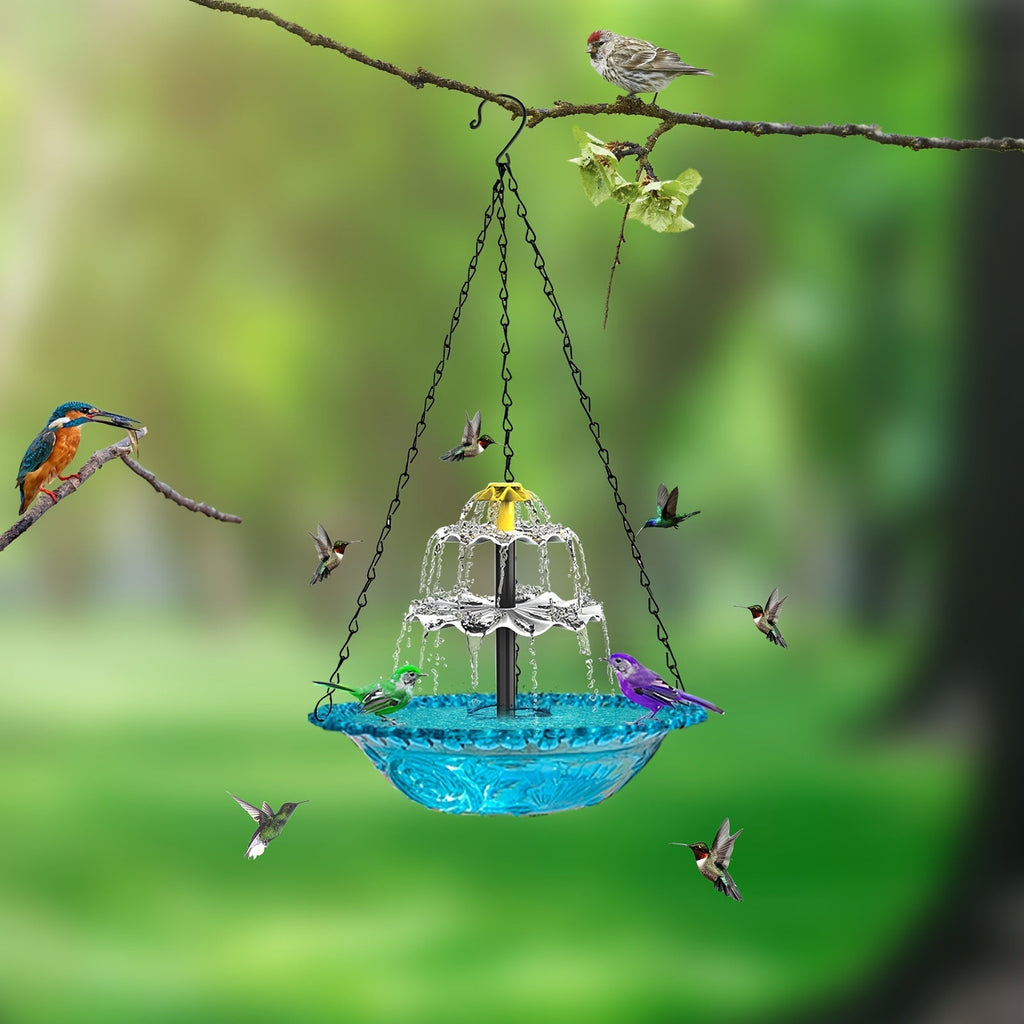 Solar Bird Bath Fountain 3-Tier with Pump for Garden, Patio and Yard Use, with the Listed Configuration — image 4