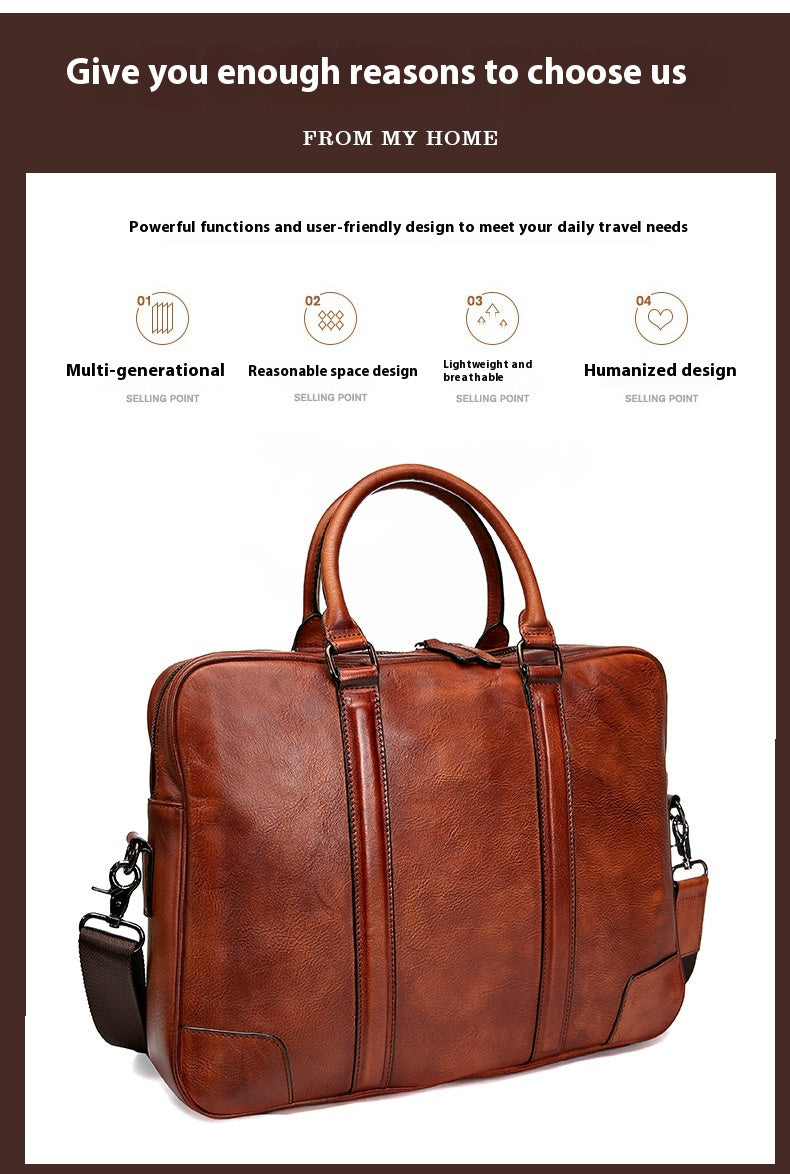 Skeleton-skin Genuine Leather High-grade Briefcase