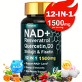 NAD+ Supplement Capsules 1500mg 12-in-1 with Nicotinamide Riboside & Quercetin for Bath Time, Home Spa and Personal Care — im