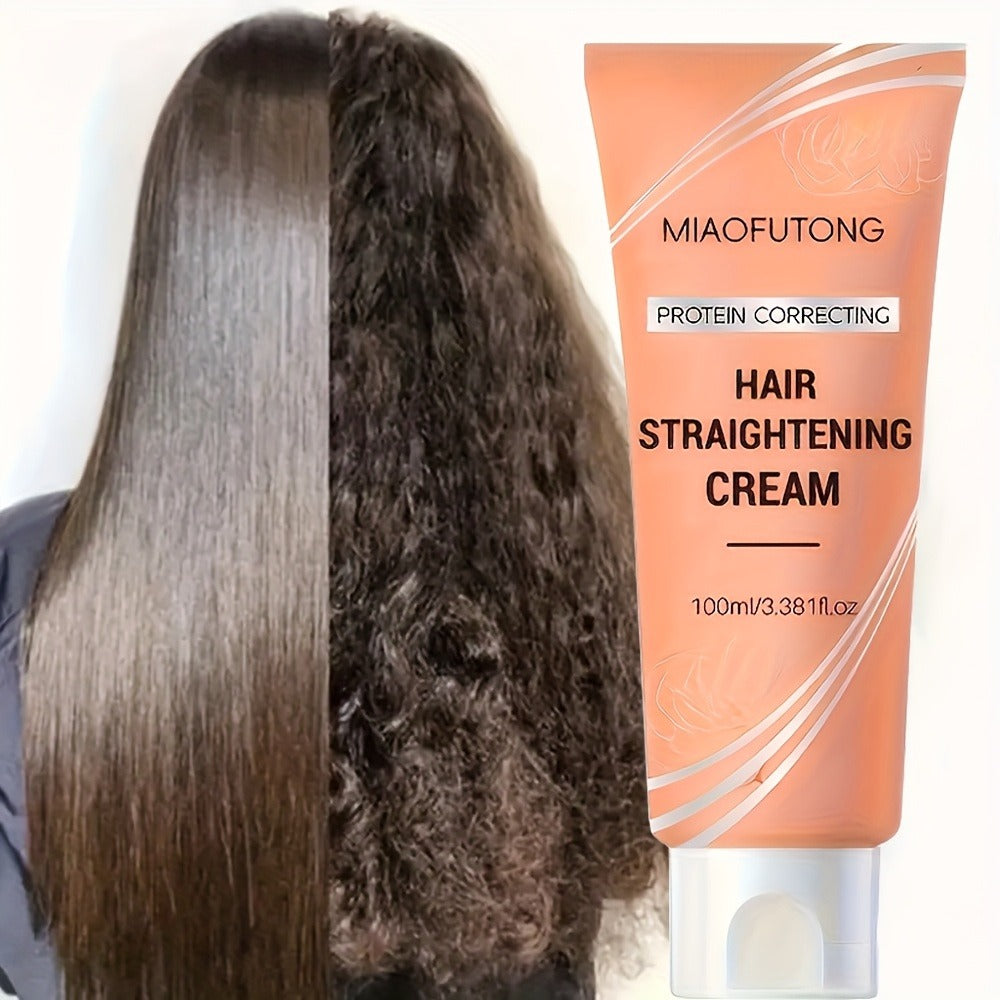 Frizz Control Hair Straightening Cream with Protein 100ml 3.38oz, Deep Smoothing Treatment, Strengthens & Softens — image 2
