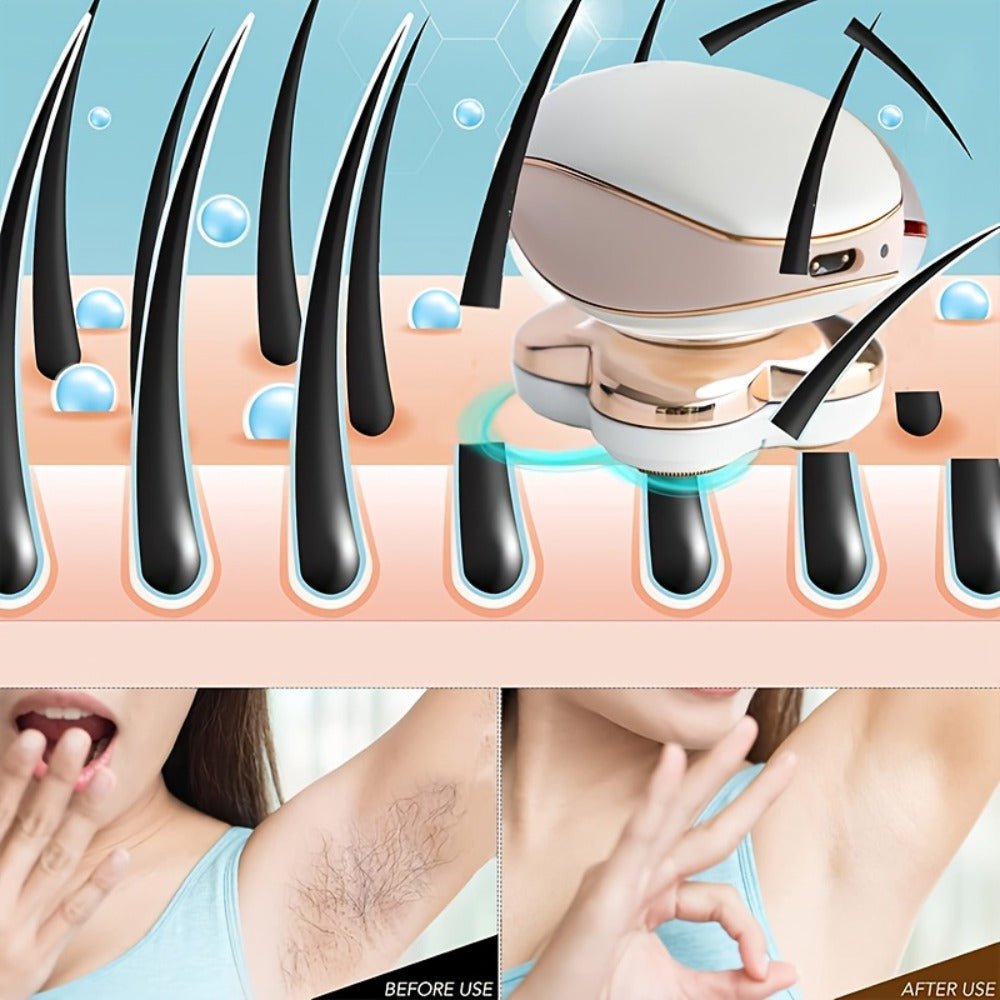 Electric Shaver for Women with Four Rotating Heads, USB Rechargeable Power and Wet/Dry Use for Listed Areas — image 5