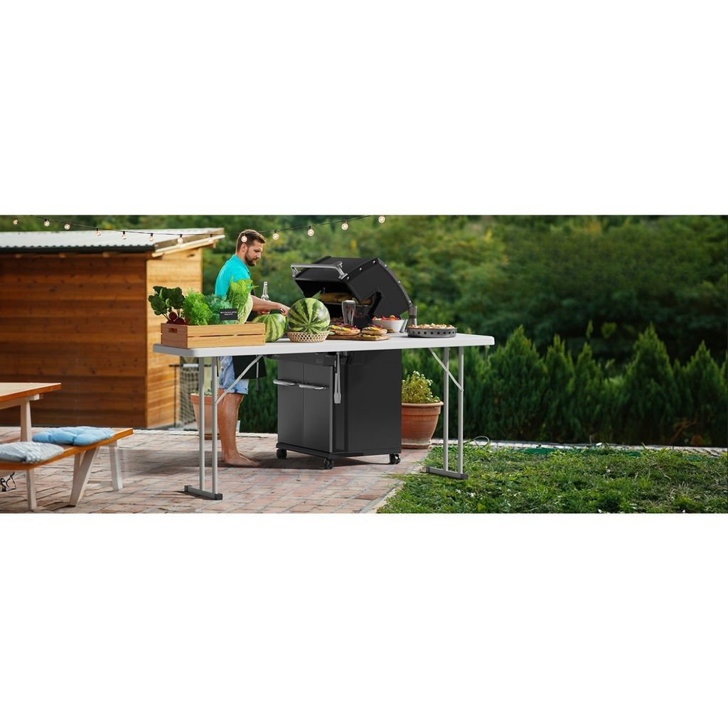 Narrow White 6-Foot Portable Folding Table with Rectangular Top and Folding Gray Leg Frame — image 14