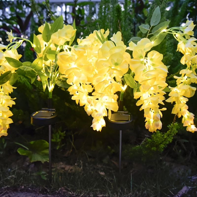 Solar Garden Lights 52-LED Wisteria Flower Stake with Two Modes and Six Color Options for Patio — image 14