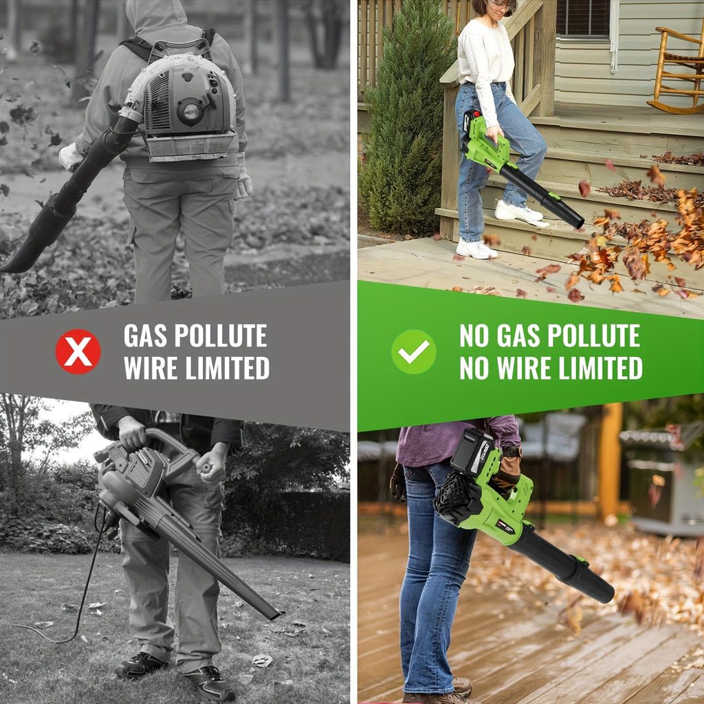 Cordless Leaf Blower, Battery Powered Lawn Yard Snow Pet Hair for Garden, Patio and Yard Use — image 14