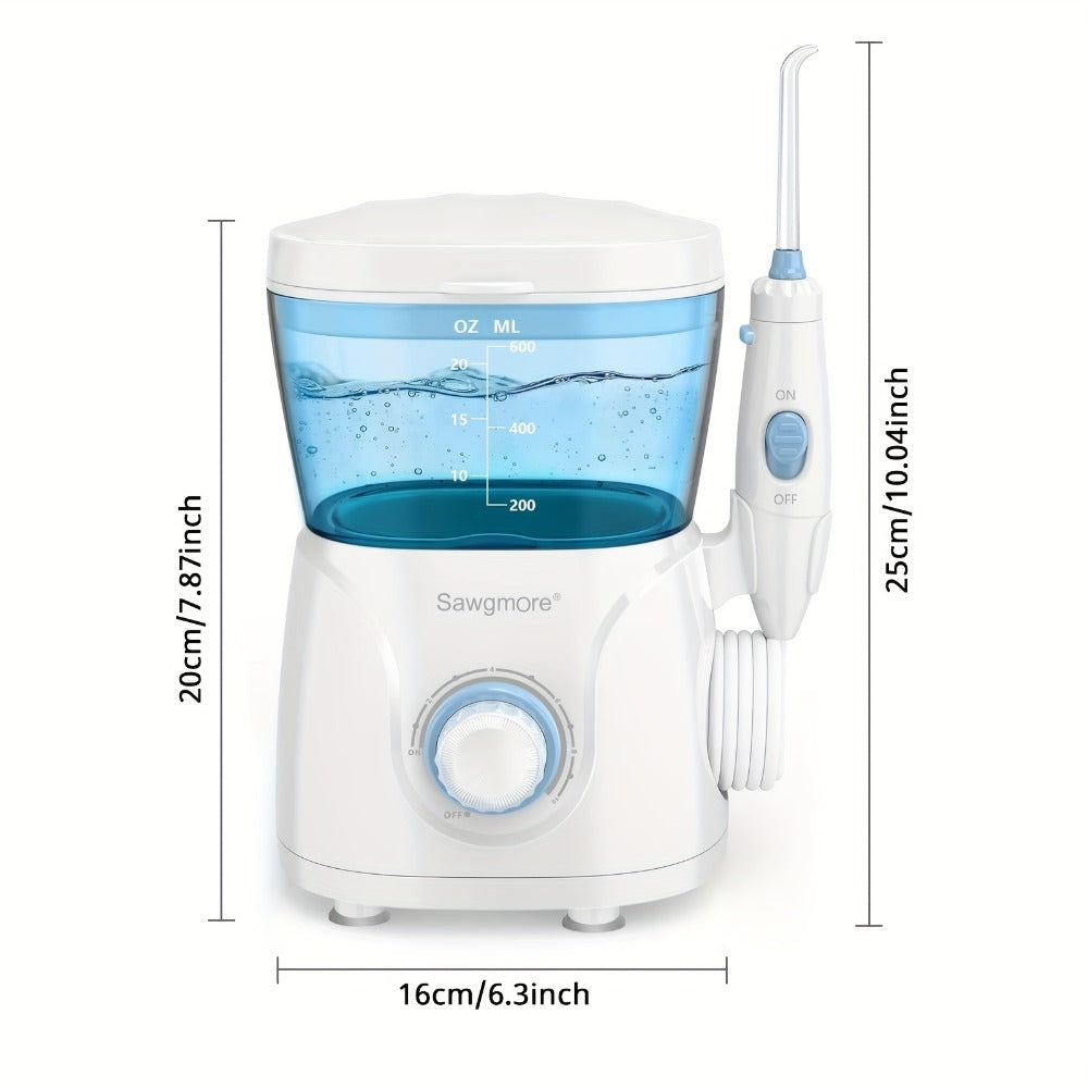 Water Flosser Countertop FC166 Oral Irrigator with 600ml Tank, Ten Pressure Settings, Eight Nozzles and Rotary Dial — image 4
