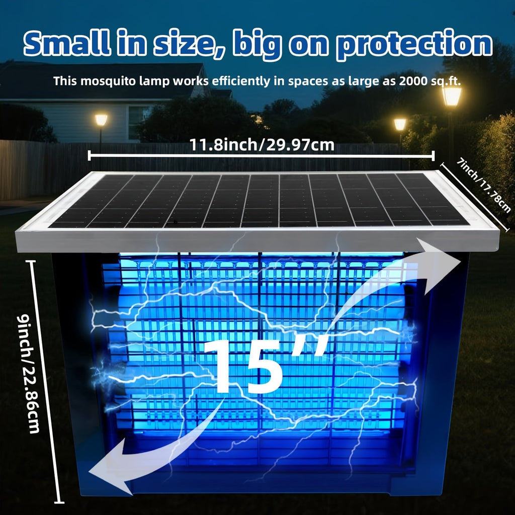 Solar Bug Zapper Outdoor Rechargeable | Patio Garden Backyard Camping — image 3