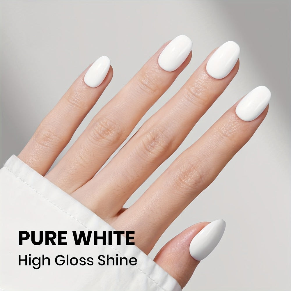 Gel Nail Polish – Odorless Black & White 0.54oz MISS MISIDY Soak-Off UV LED Durable High Gloss – Self-Leveling Easy Applicati