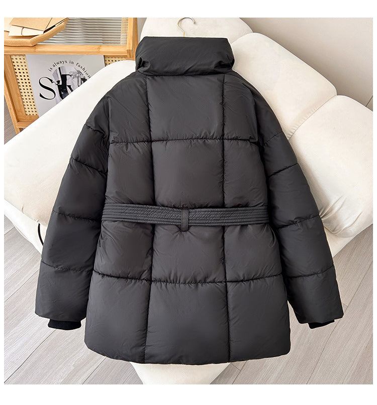 Waist-controlled Lace-up Cotton Coat Jacket Women