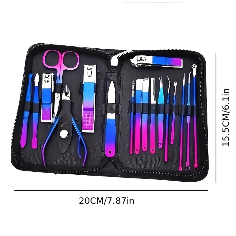 Manicure Set 9 18 30 60pcs Professional Nail Clipper Pedicure Kit Portable Travel Grooming Tools – Cuticle Trimmer Nail File 
