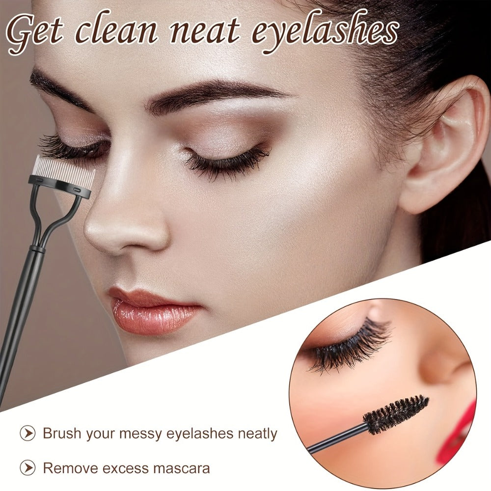 68PCS Makeup Tool Set 30 Black Brushes 17 Eyelash Tools with Wash Bowl & Bag – Complete Face Eye Lash Kit Foundation Contour 