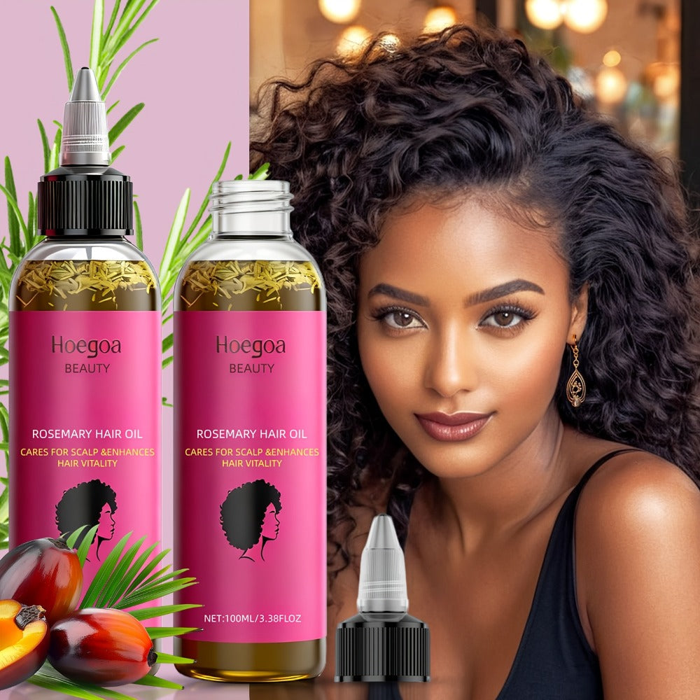 Hair Oil Hoegoa Rosemary Two-Bottle 100ml Gift Set with Pointed Applicators for Hair and Scalp Application — image 2