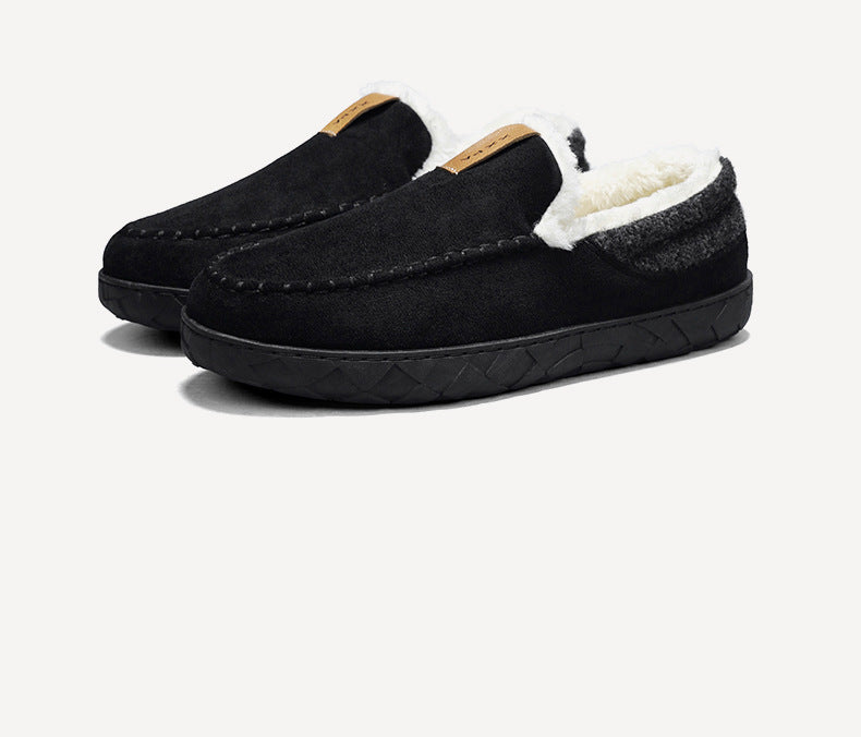New Mens Slip-on Snow Boots With Fleece Lining For Extra Warmth In Winter