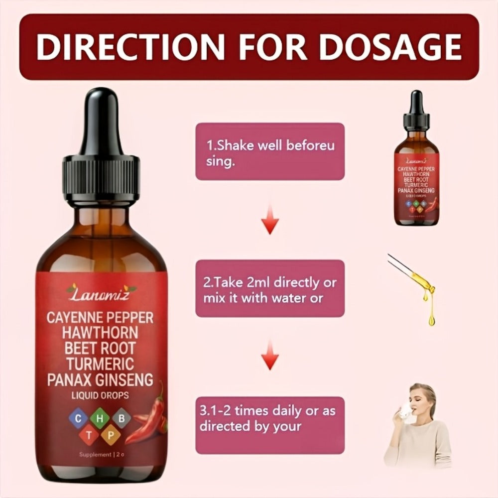 Cayenne Pepper Herbal Liquid Drops in 2-Fl-Oz Bottles with One-, Two- or Three-Bottle Options — image 8