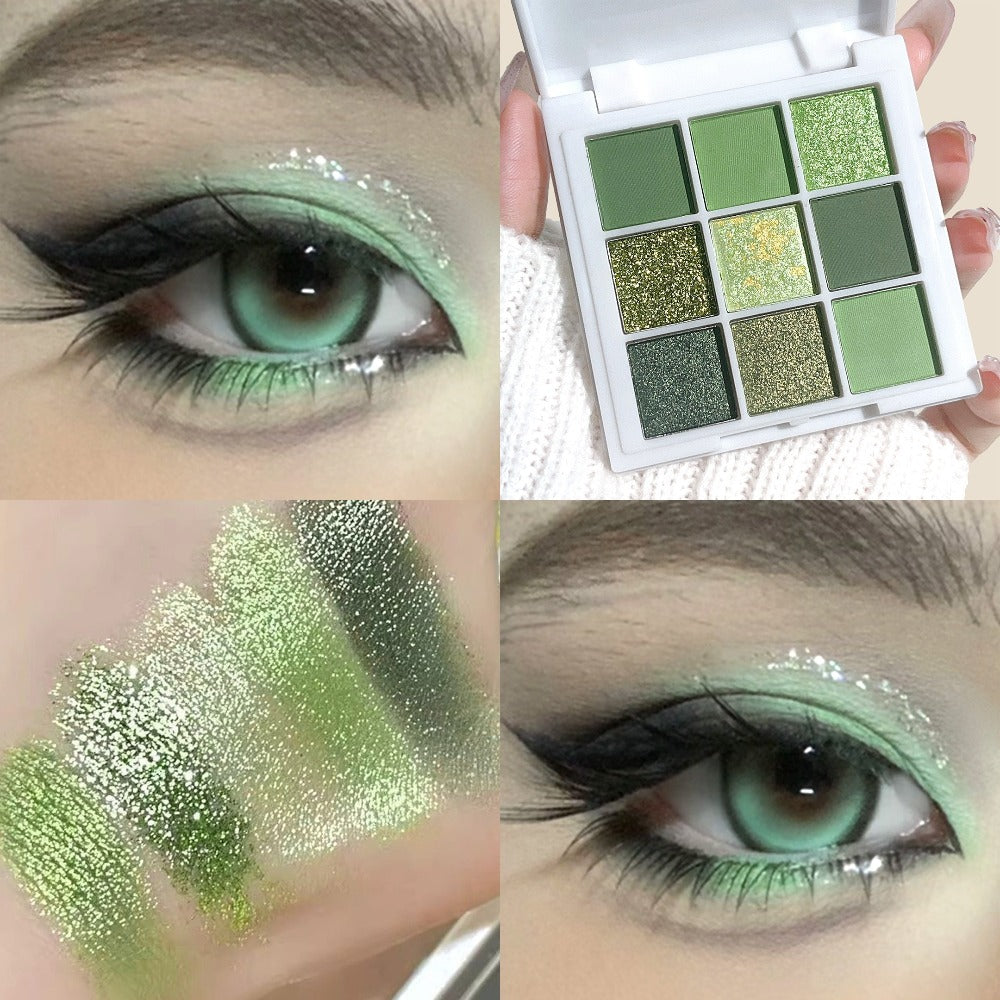 Eyeshadow Palette JUJU DREAM 9-Shade Green Compact with Avocado-Forest Color Theme and Matte-Shimmer Mix — image 8