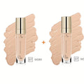 Under Eye Concealer 2PCS Set – Dark Circles & Wrinkle Coverage Waterproof Long-Lasting Liquid Concealer Stick with Plant Squa