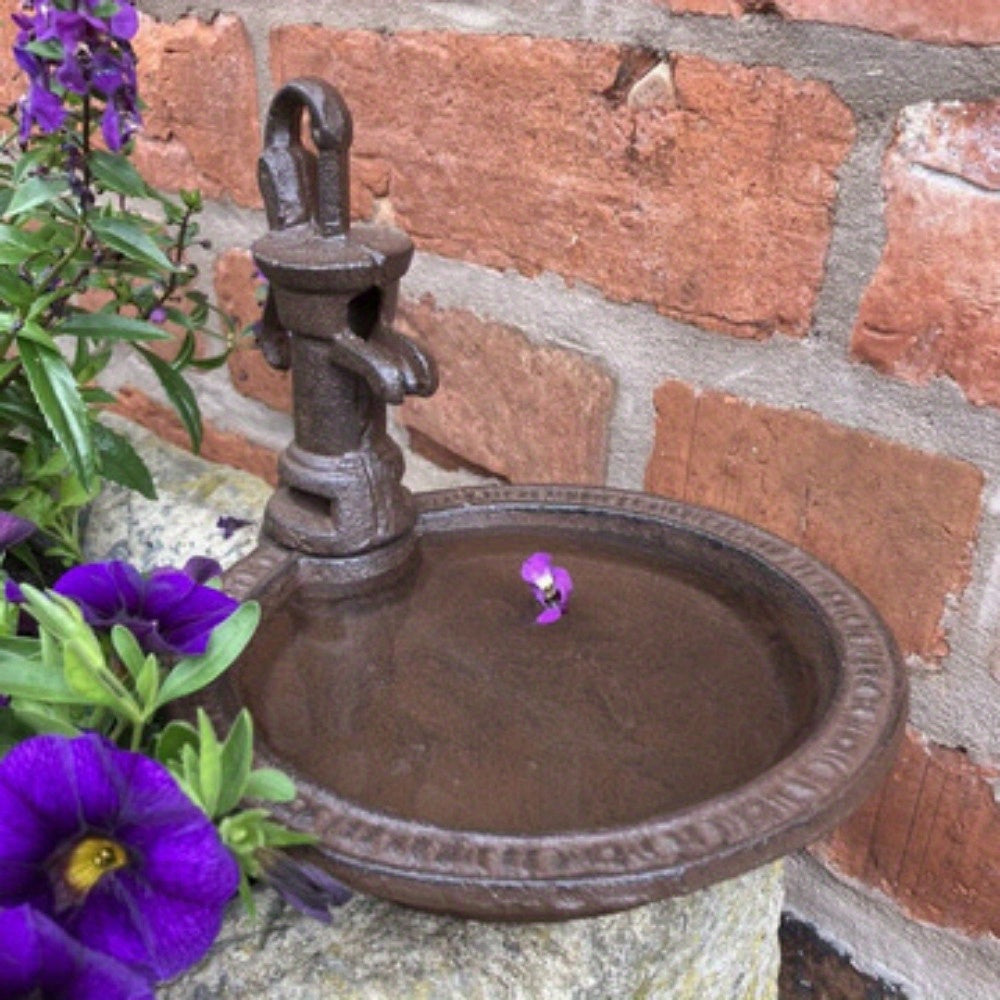 Bird Feeder Cast Iron Water Pump | Outdoor Garden Patio Wild Birds — image 3