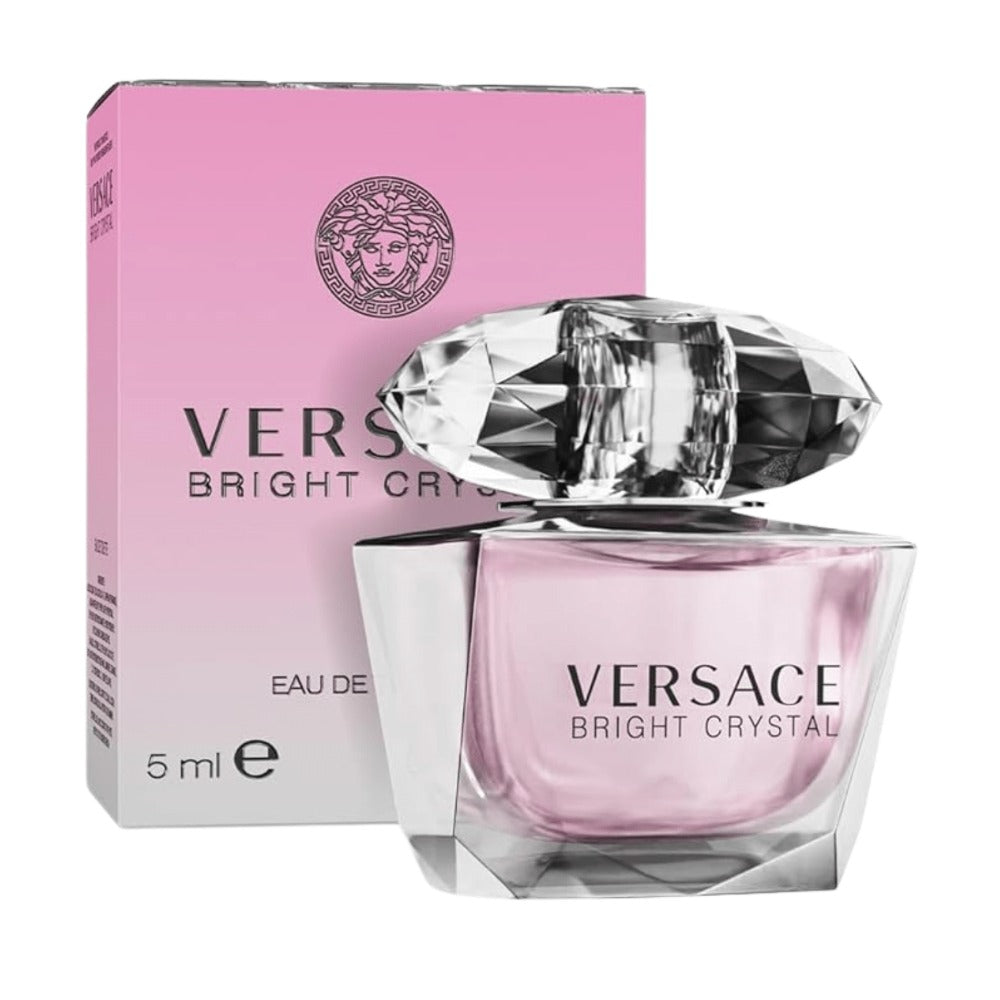 Mini Travel Perfume Spray for Women 5ml Versace Bright Crystal Eau de Toilette Fresh Floral EDT Purse Size Pocket Perfume TSA