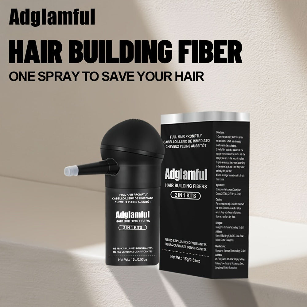 15-Gram Hair Fiber Kit with Directional Spray Applicator in Four Black and Brown Shade Options — image 16