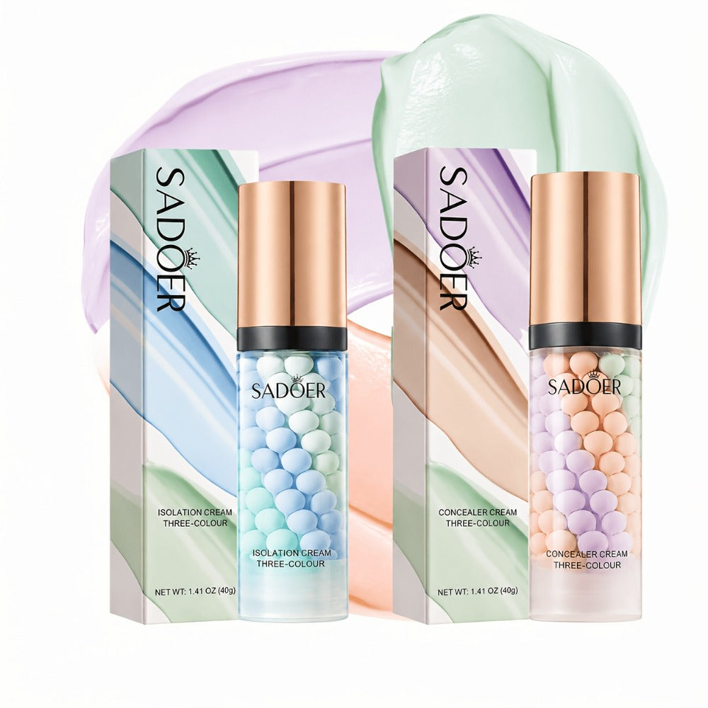 3-in-1 Color Correcting Face Primer 2-Pack, Makeup Base, Multi-Color Semi-Sheer Foundation — image 6