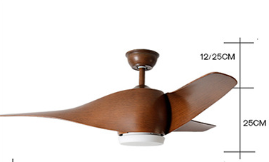 Retro Spiral Fan Leaf Ceiling Fan Light Simple