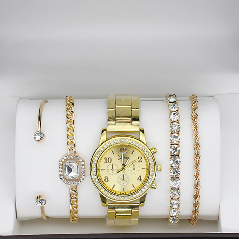 Women's  Set With Bracelet 4 Pieces FashionWatch Quartz