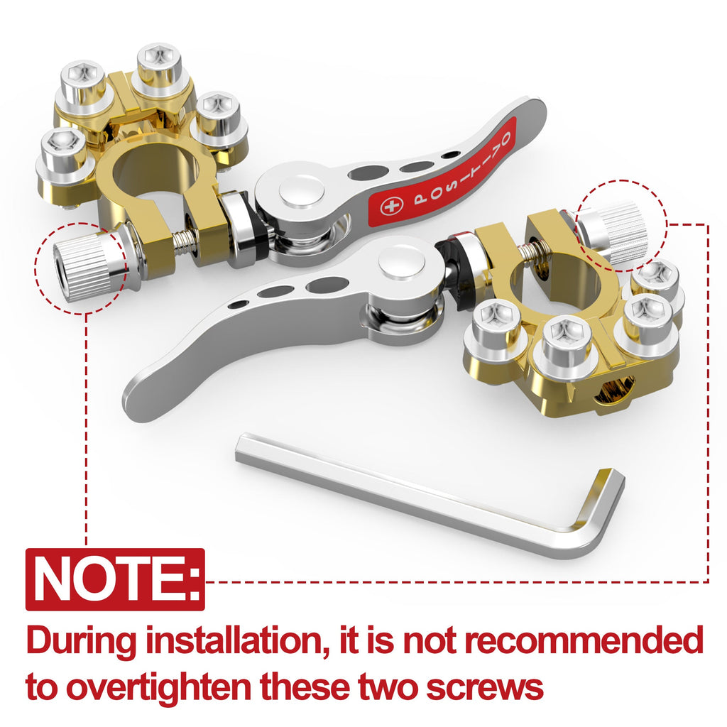 Four-Piece SAE/JIS A-Type Battery Terminal Connector Set with Positive and Negative Quick-Release Clamps — image 9