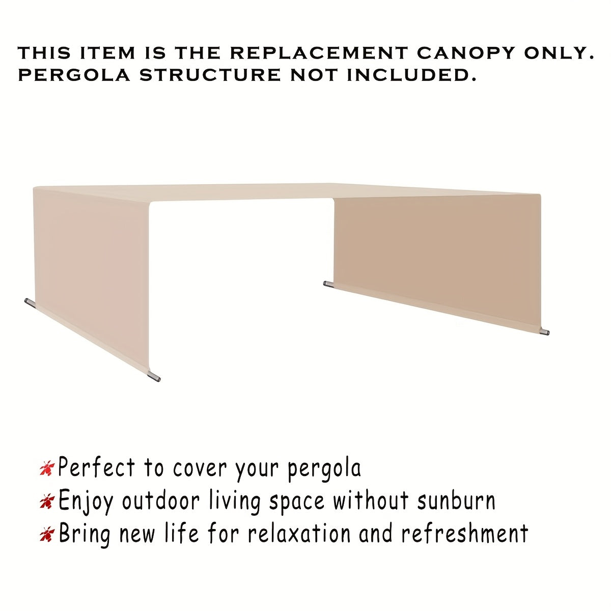 Pergola Canopy, Outdoor Patio Shade Replacement for Garden, Patio and Yard Use, with the Listed Configuration — image 3