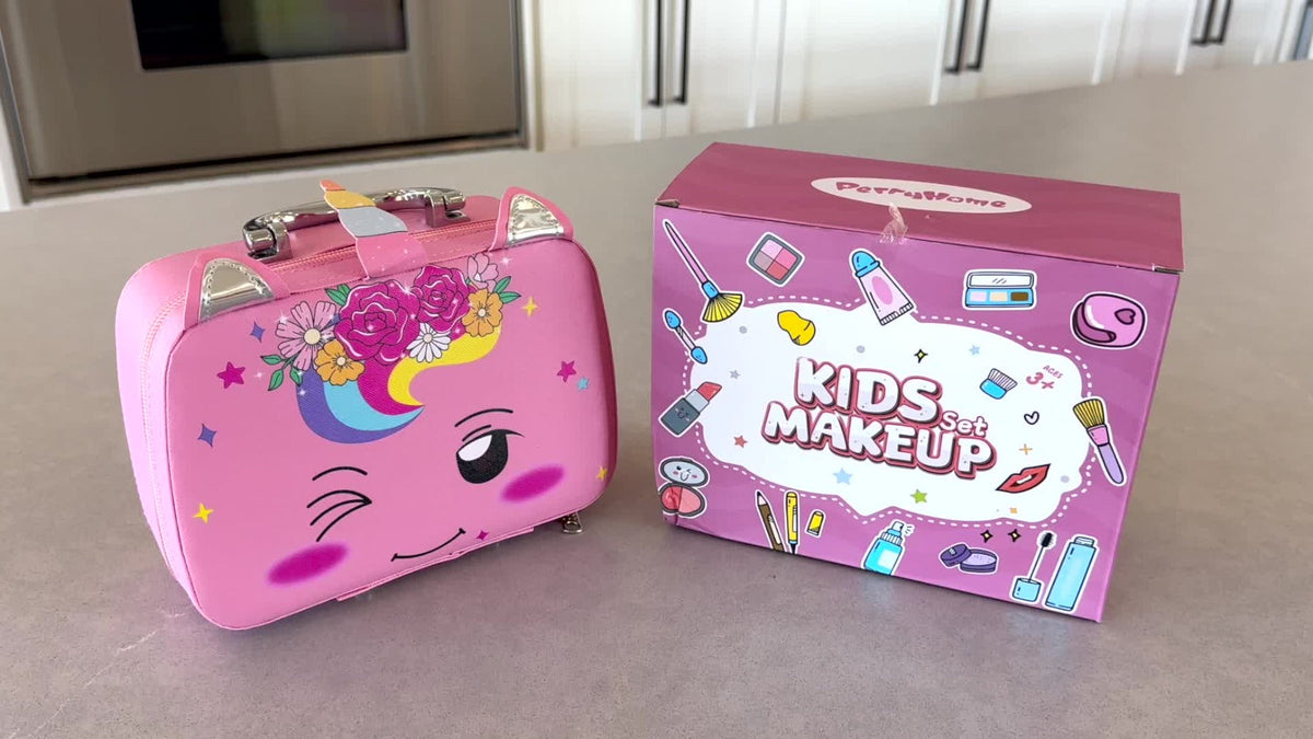 Kids Makeup Set for Girls, 2-in-1 Princess Makeup & Nail Art Kit, Pretend Play Cosmetics with Nail Polish — image 9