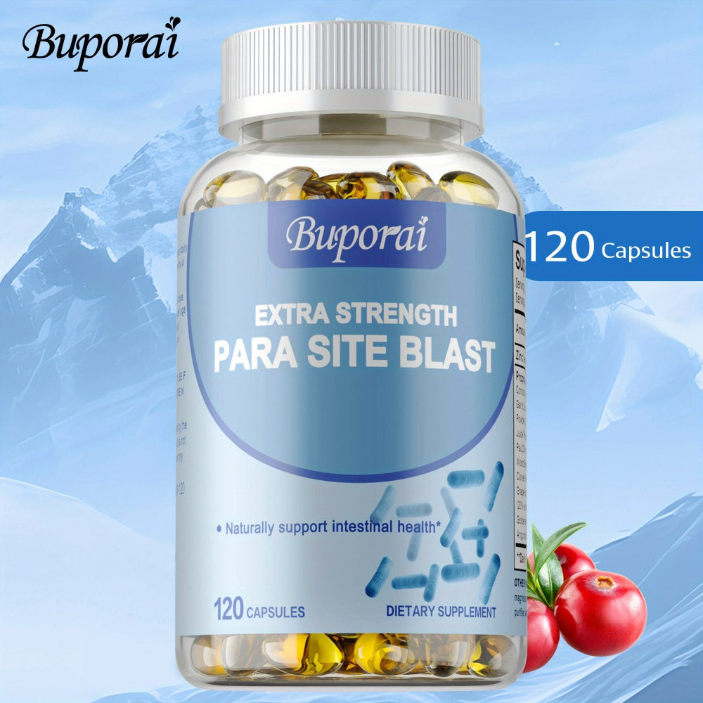 Herbal Supplements with Buporai Label, Black Walnut Wormwood Garlic and Cranberry Capsules, 120 Count — image 8