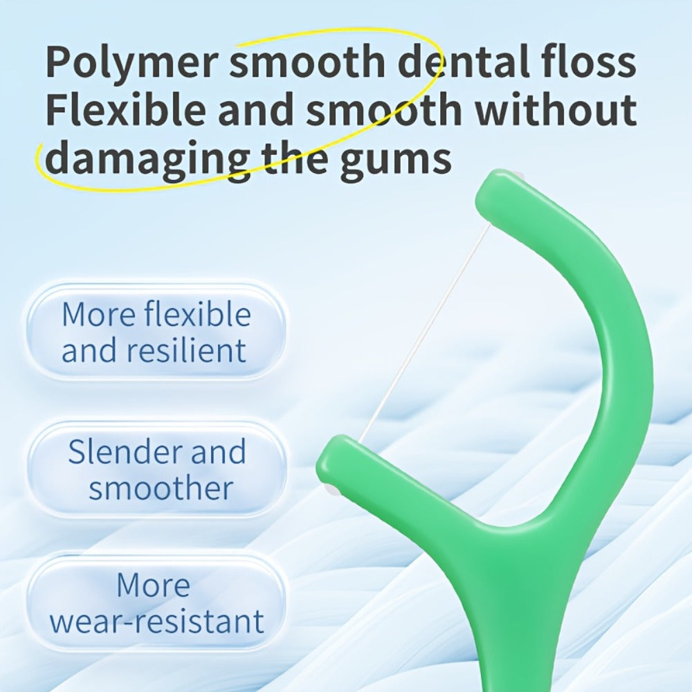 Mint Floss Picks 600 Count – Ultra-Fine Disposable Dental Floss Sticks, Interdental Cleaning, Plaque Removal, Fresh Breath — 