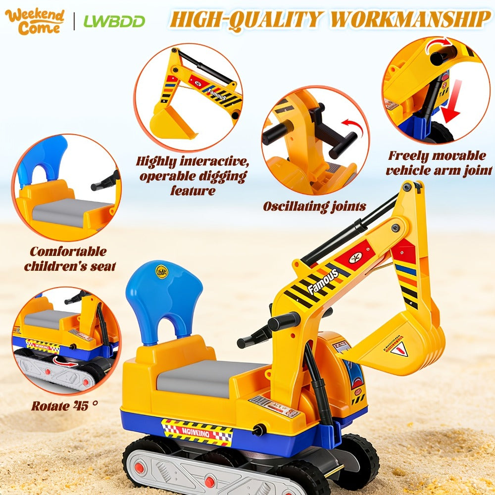 Ride-On Excavator Toy for Kids with Manual Digging Arm with the Listed Color, Size or Set Options for Everyday Use — image 7