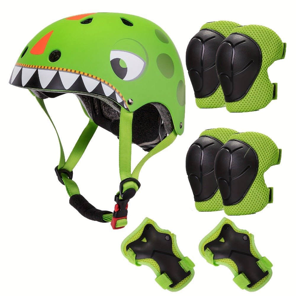 Kids Bike Helmet with Knee and Elbow Pads, Adjustable Gear Set for Ages 5-14, 350g with Ventilation — image 3