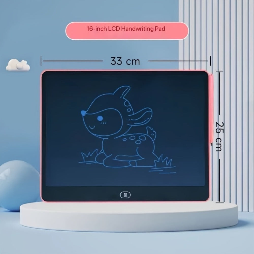 LCD Doodle Board 16 Inch with Stand, Flexible Screen Eye Protection, Portable Educational Drawing Toy for Kids & Adults — ima