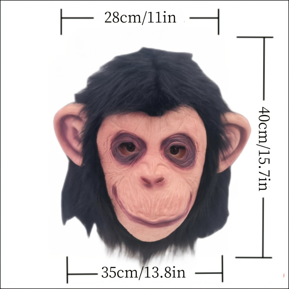 Costume Accessories Full-Head Gorilla Mask with Two Latex Animal Face Styles for Costume Wear — image 11