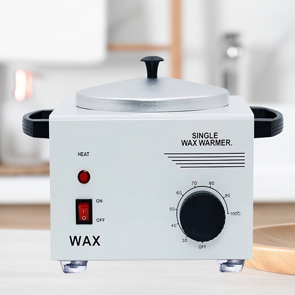 Electric Wax Warmer Kit Adjustable Temperature 0-100°C Aluminum Pot Anti-Scald – Professional Hair Removal Wax Heater Machine