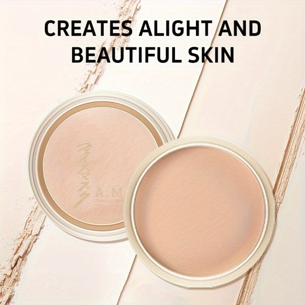 Oil Control Setting Powder Kit with Concealer Puff & Brush – Wet & Dry Dual Formula, Water-Resistant Long-Lasting Matte Finis