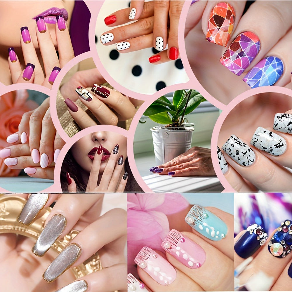 72-Piece Complete Nail Art Set with LED UV Lamp, Electric Nail Drill Pen, Gel Polish, Glue Drying Machine — image 9